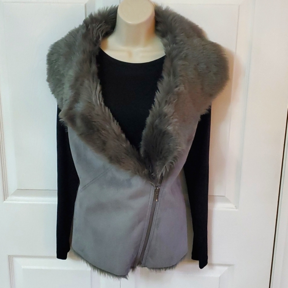 Sabine Faux suede vest